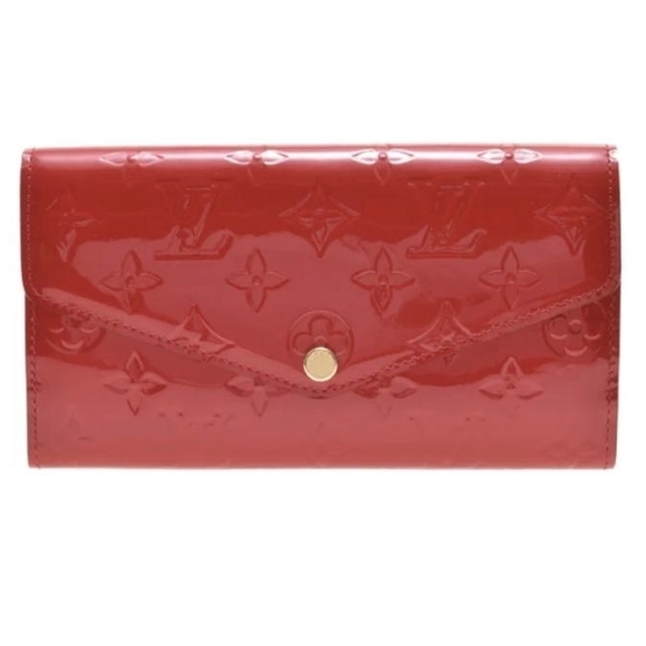 Louis Vuitton Monogram Vernis Red Patent Leather Wallet - Picture 2 of 6